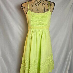Max Rave Spaghetti Strap Summer Dress Green Size Medium